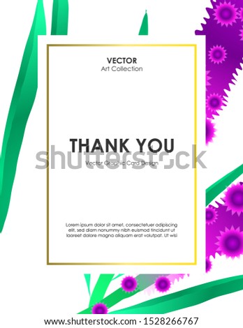 Blazing star flower Card, Vector illustration design element