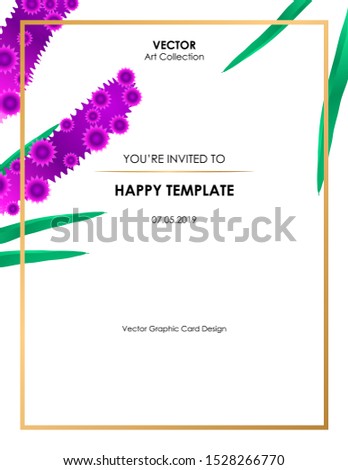 Blazing star flower Card, Vector illustration design element