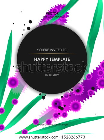 Blazing star flower Card, Vector illustration design element