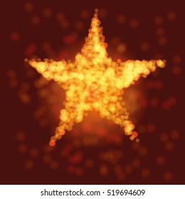 Blazing star in the night sky