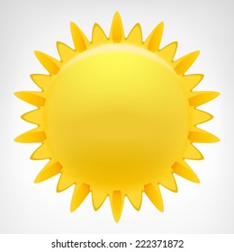 blazing sun clip art vector on white illustration