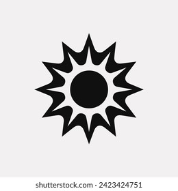 Blazing sun icon - Simple Vector Illustration icon - Simple Vector Illustration