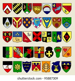 Blazon Set Stock Vector (Royalty Free) 95887309 | Shutterstock