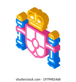 vectores de icono isométrico de españa de blazon. signo de españa de blazon. ilustración de símbolo aislado