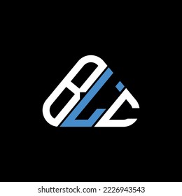 Logotipo de letra BLC diseño creativo con gráfico vectorial, logotipo BLC simple y moderno en forma de triángulo redondo.