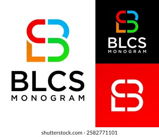 BLCS letters monogram business company logo design.

