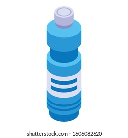 Bleach blue bottle icon. Isometric of bleach blue bottle vector icon for web design isolated on white background