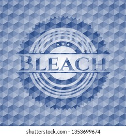 Bleach blue emblem with geometric pattern.