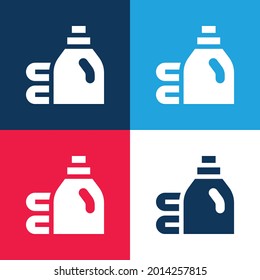 Bleach blue and red four color minimal icon set