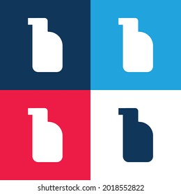 Bleach blue and red four color minimal icon set
