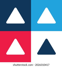 Bleach blue and red four color minimal icon set