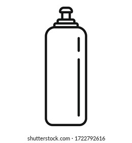 Icono del frasco. Icono de vector de botella de esquema para diseño web aislado en fondo blanco