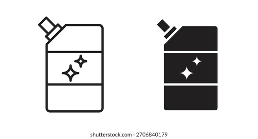 Bleach cleaning icon concept outline symbol design. Simple element illustration.