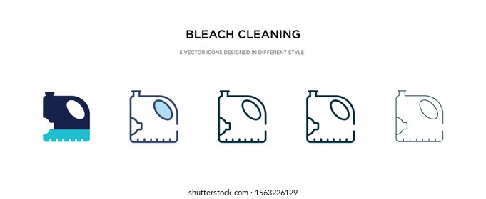 bleach cleaning icon in different style vector illustration. two colored and black bleach cleaning vector icons designed in filled, outline, line and stroke style can be used for web, mobile, ui