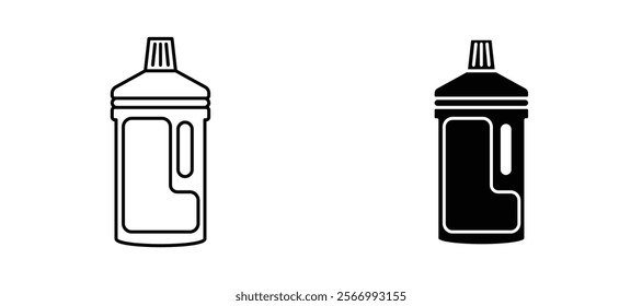 Bleach cleaning icons in outline and fill. vector illustration for ui.