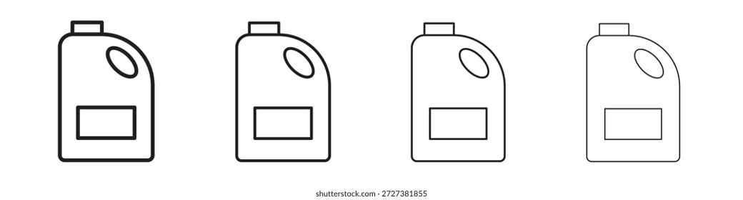 Iconos de limpieza de lejía Esquema símbolo de Vector signo