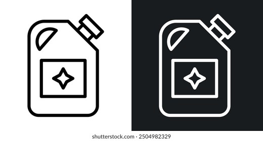 Bleach cleaning vector icon set black and white filled and outlined style.