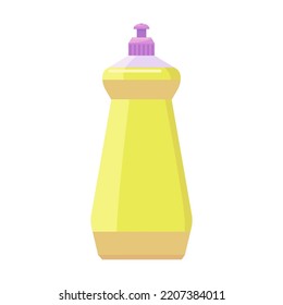 Bleach container. Plastic bottle, can, spray for detergent, liquid soap, chemical disinfectant. Vector illustrations for laundry, toilet cleaning, hygiene, household concept