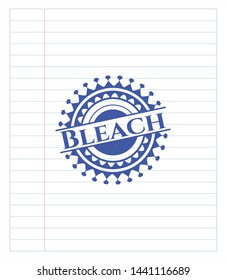 Bleach draw (pen strokes). Blue ink. Vector Illustration. Detailed.