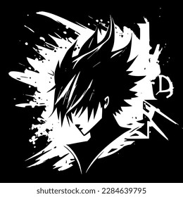 Bleach Effect - Black and White Isolated Icon - Vector illustration