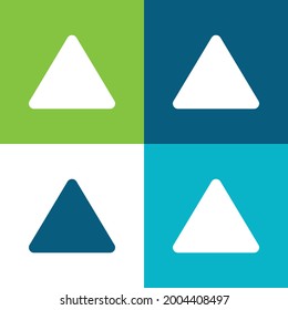 Bleking Flat cuatro colores mínimo conjunto de iconos