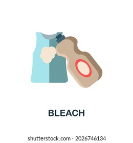 Bleach flat icon. Colored sign from disinfection collection. Creative Bleach icon illustration for web design, infographics and more