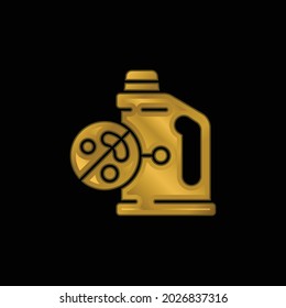 Bleach gold plated metalic icon or logo vector