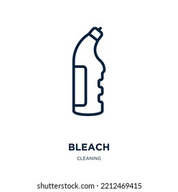 bleach icon from cleaning collection. Thin linear bleach, temperature, dry outline icon isolated on white background. Line vector bleach sign, symbol for web and mobile