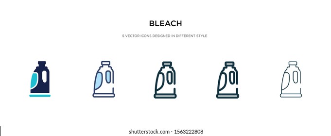 bleach icon in different style vector illustration. two colored and black bleach vector icons designed in filled, outline, line and stroke style can be used for web, mobile, ui