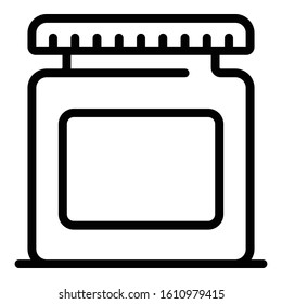 Bleach jar icon. Outline bleach jar vector icon for web design isolated on white background