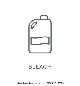 Bleach Linear Icon. Modern Outline Bleach Logo Concept On White Background From Hygiene Collection. Suitable For Use On Web Apps, Mobile Apps And Print Media.