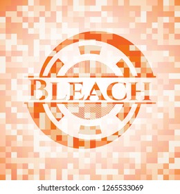 Bleach orange mosaic emblem with background