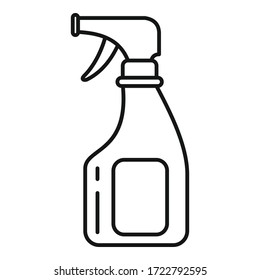 Bleach spray icon. Outline bleach spray vector icon for web design isolated on white background