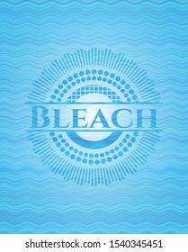 Bleach water wave concept style badge. Vector Illustration. Detailed.