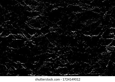 Bleached trash blind. Old light gray jute fibre covering table. Black white vector textile waste used 3d design. Weave worn textured lines of vintage burlap. Rough crumple overlay cloth rustic country