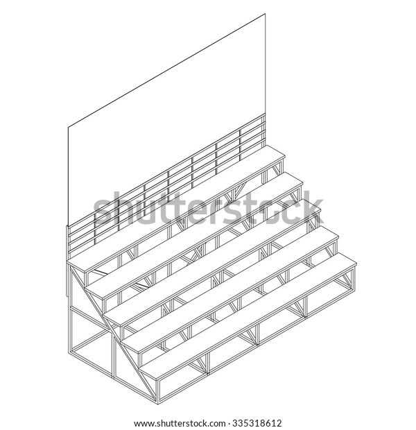 Bleacher Illustration Vector Stock Vector Royalty Free