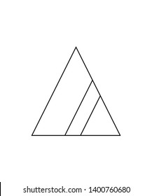 Bleaching with oxygen-containing (non-chlorine) products is permitted. Triangle with two strips of intrasign. Symbol for the care of clothing.