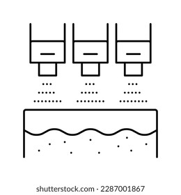 bleaching system line icon vector. bleaching system sign. isolated contour symbol black illustration