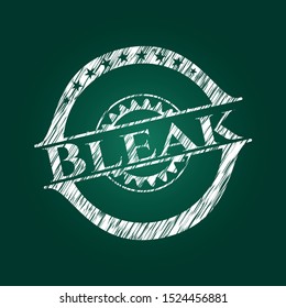 Bleak on blackboard. Vector Illustration. Detailed.