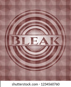 Bleak red badge with geometric pattern. Seamless.