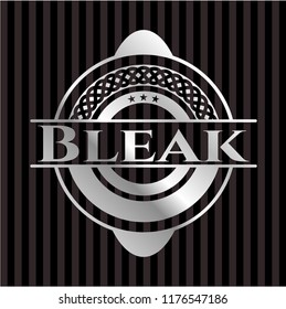 Bleak silver shiny badge