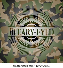 Bleary-eyed camouflaged emblem