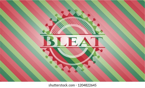 Bleat christmas colors style badge.