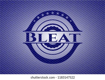 Bleat emblem with denim high quality background