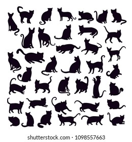 blecks silhouettes cats