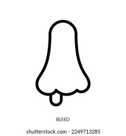 bleed icon. Line Art Style Design Isolated On White Background