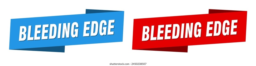 Bleeding Edge-Etiketten-Satz. Bleeding Edge-Banner