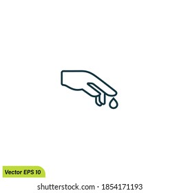 bleeding hand icon illustration simple design element vector logo template