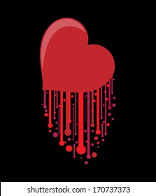 Bleeding heart or can be used as flying sparkling heart in love
