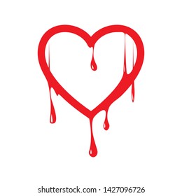 Bleeding Heart Icon Logo Vector Trendy Stock Vector (Royalty Free ...